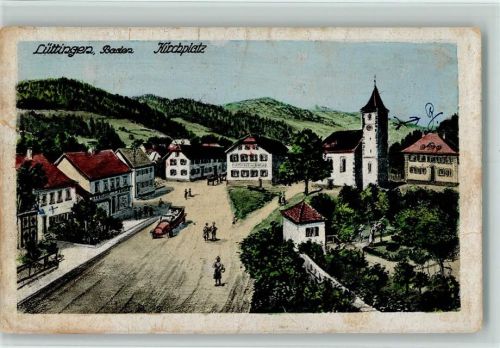 Lüttingen 1929 Kirchplatz - Kunstanstalt Pernat