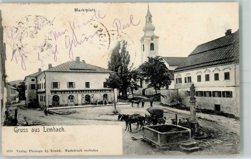 Lembach Marktplatz Brunnen
