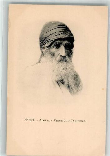 Alger Ein alter arabischer Jude mit weißem Bart Fotograf Arnold Vollenweider No. 121