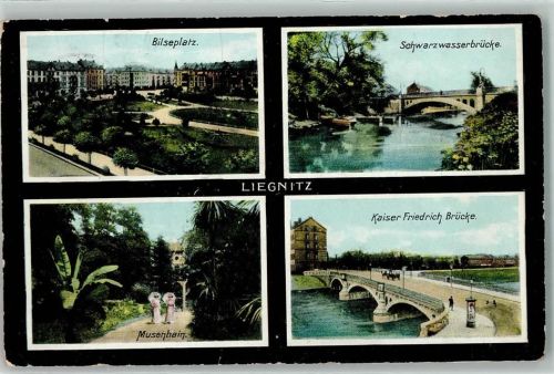 Liegnitz Bilseplatz Schwarzwasserbrücke Musenhain Kaiser Friedrich-Brücke