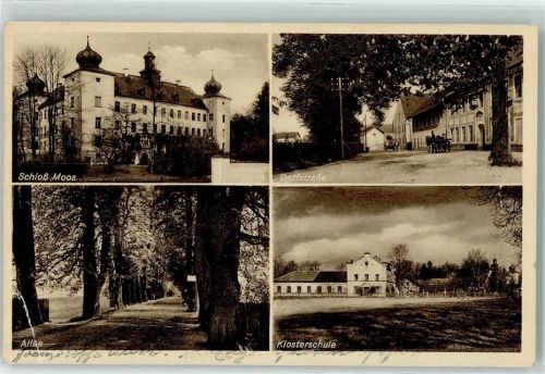 Moos Schloß Moos Baumallee Klosterschule Fuhrwerke