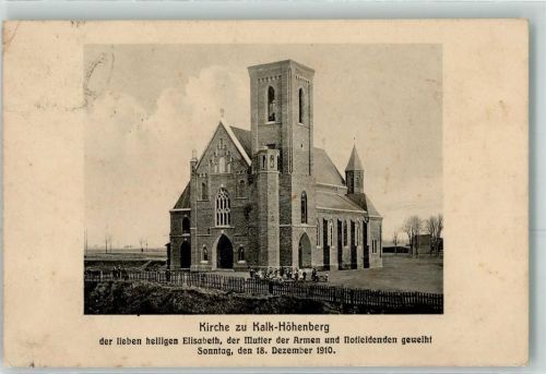 50667 W5000 Köln Kalk 802 1911 - Kirche zu Kaalk Höhenberg Heilige Elisabeth 18. Dezember 1910