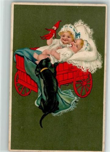1907 Baby Schnuller Puppen Bollwerwagen Verlag PFB Serie 6229