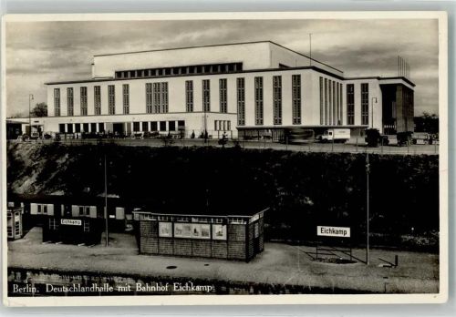 Westend 1936 Bahnhof Eichkmap Deutschlandhalle LKW