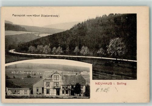 Neuhaus 1905 Blick vom Hotel Düsterdieck