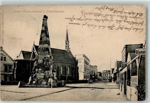 Norderney 1904 Kaiser Wilhelm Denkmal Friedrichstraße