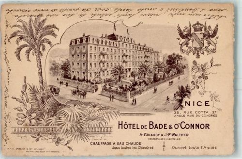Nice 1909 Hotel de BAde & O'Connor Palme