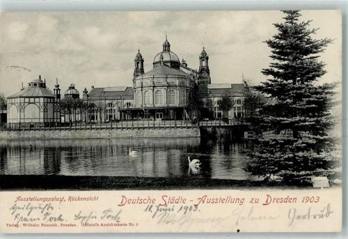 Dresden 1903 Städte Ausstellung 1903 Offiz. Karte Nr. 3 AK + Sonderstempel