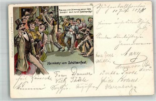 1898 Heimkehr Student Verlag Bruno Bürger u. Ottillie Nr. 430