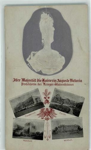 Osnabrück Kaiserin Auguste Victoria Protektorin der Krieger Waienhäuser Scan verzogen