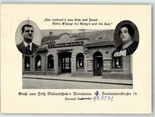 1140 Wien 14. Bezirk, Penzing - Gasthaus Fritz Matauschek`s Weinhaus Breitenseerstraße