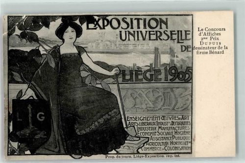 Liege Exposition Universelle 1905 Le Concours d'Affiches 2me Prix Dupuis dessinateur de la firme Benard