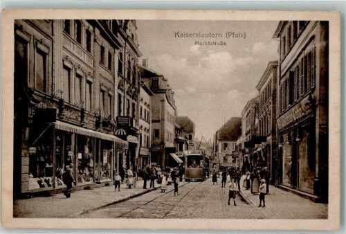 Kaiserslautern Marktstraße Straßenbahn Geschäft Weber Sohn