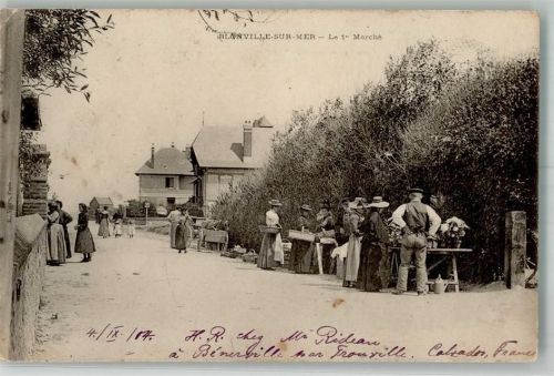 Blonville-sur-Mer 1904 Marktszene