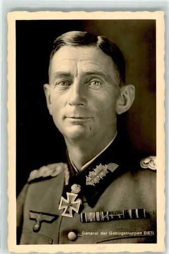 General der Gebirgstruppen Dietl Gebirgsjäger Nr 1190 Foto Hoffmann