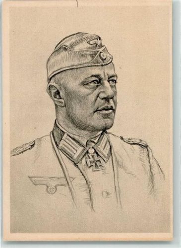 sign. Graf, Oskar Oberst Friedrich Wilhelm Müller Künstlerkarte Verlag August Gunkel