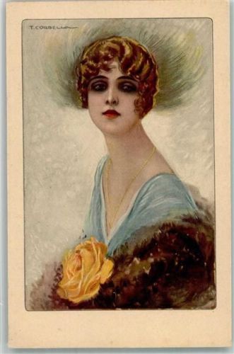 Serie 130-2 Art Deco Federhut Mode