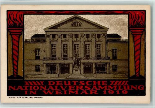 Weimar Deutsche Nationalversammlung 1919 + Sonderstempel + Sonderbriefmarken