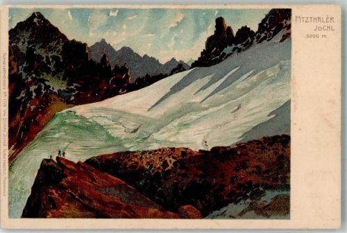Arzl Nr. 1726 sign. Carl Schmidt Pitztaler Jöchl Schneefeld