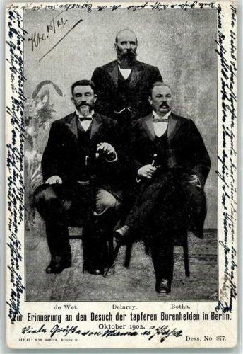 Berlin Mitte 1902 Erinnerung Burenhelden in Berlin de Wet , Delarey und Botha