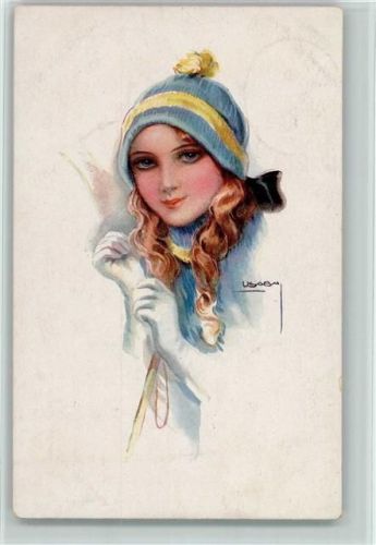 1918 Erkal Serie 343-4 , Frau mit Mütze AK K