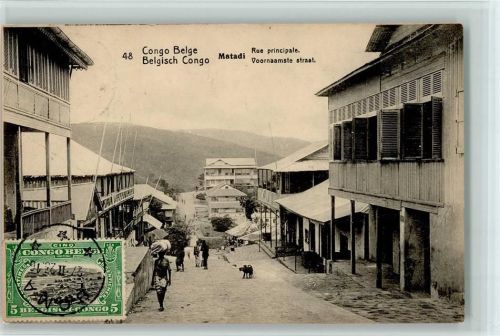 Belgisch Congo - Rue principale, gute Erhaltung AK