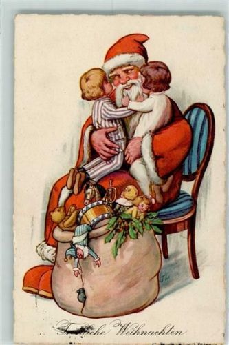 1927 Roter Mantel Spielzeug Teddy Puppe Kasperle AK