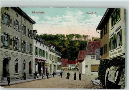 Schopfheim 1911 Hauptstraße Bäckerei