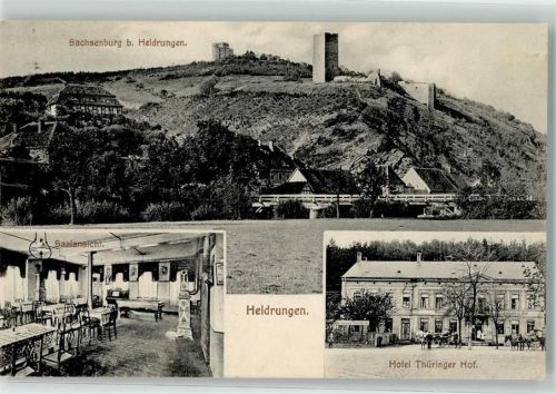 Heldrungen 1914 Sachsenburg Hotel Thüringer Hof Saal