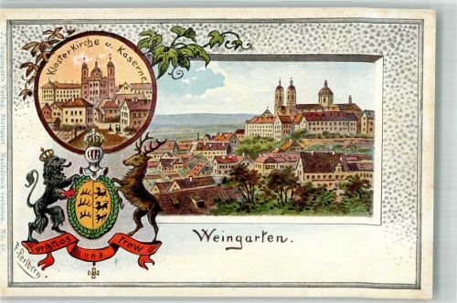 Weingarten sign. Perlberg F. Klosterkirche u. Kaserne