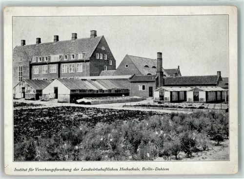 Dahlem Institut für Vererbungsforschung Landwirtschaftliche Hochschule