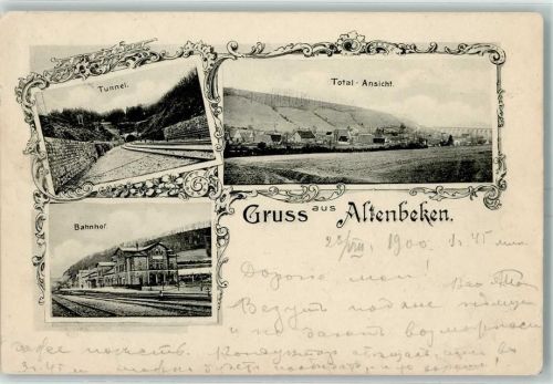 33184 W4791 Altenbeken 1900 Gebrauchsspuren Tunnel Bahnhof