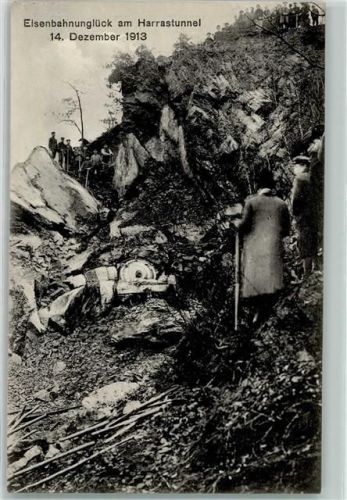 Braunsdorf Eisenbahnunglück am Harrastunnel 14. Dezember 1913