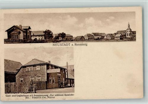 Neustadt 1924 Gasthaus zur schönen Aussicht AK Verlag Hansmann Nr. 14388 AK