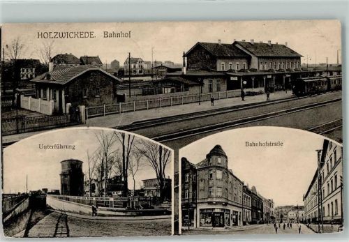 Holzwickede 1917 Bahnhof Unterführung Bahnhofstraße Geprüftstempel