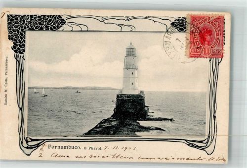Pernambuco 1903 Leuchtturm Briefmarke bildseitig