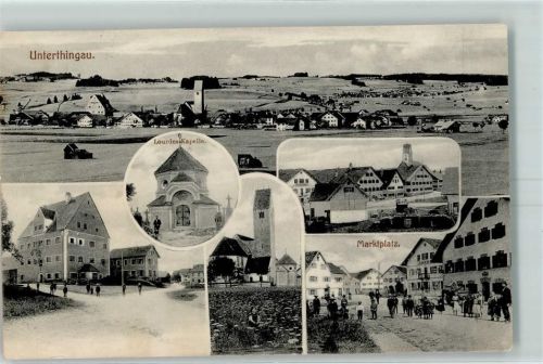 Unterthingau 1914 Lourdes-Kapelle Marktplatz