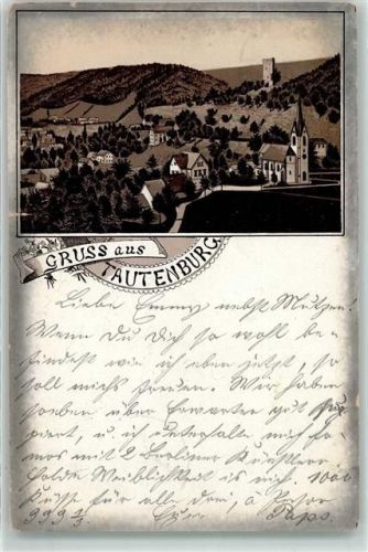Tautenburg 1898 Bahnpost Saalfeld Großheringen Zug 9 7.8.98
