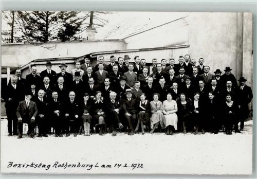 Rothenburg Bezirkstag 14. Februar 1932 Gruppenfoto