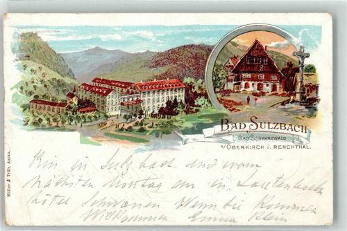 Oberkirch 1898 Bad Sulzbach Lithographie