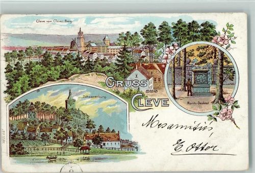 33829 W4807 Cleve 1900 Lithographie Gruss aus - gute Erhaltung AK