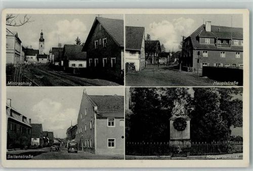 Mintraching Hauptstraße Seitenstraße Kriegerdenkmal