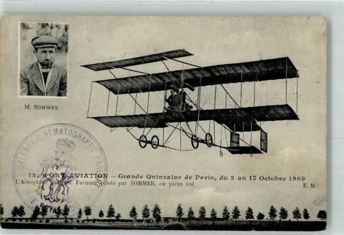 1909 M. Sommer Port Aviation Aeroplane Farmann