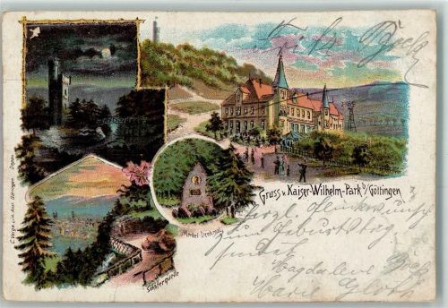 Göttingen 1899 Gruss aus - Kaiser Wilhelm Park AK