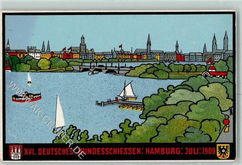Hamburg Bundesschießen 1909 AK