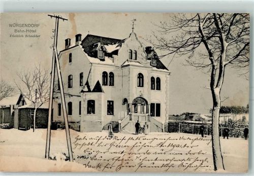 Würgendorf Bahn-Hotel Friedrich Schneider Winter