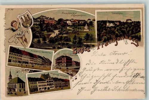 Frankenberg 1902 Gruss aus - gute Erhaltung AK