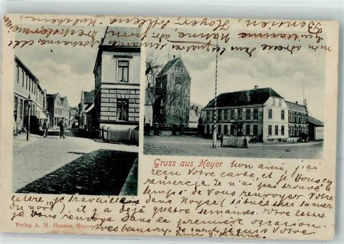 Hoyer 1903 Marktplatz mit Kirche