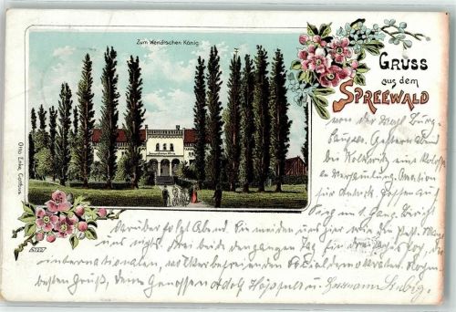 Burg 1903 Zum Wendischen König Spreewald Ort lt. Stempel