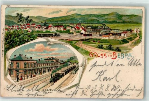 Bebra 1904 Bahnhof Eisenbahnzüge